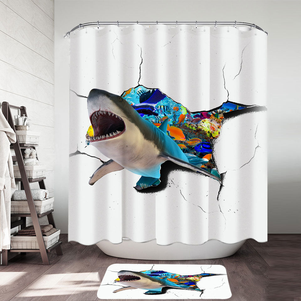 Shark Shower Curtain -  UK