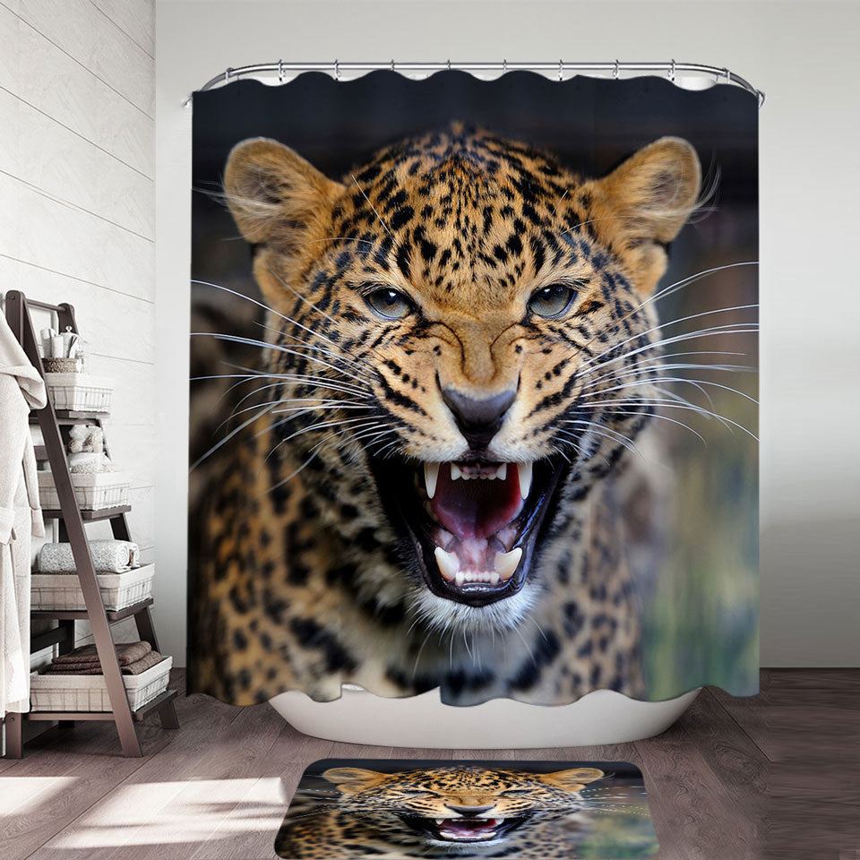 Cheetah Shower outlets Curtain