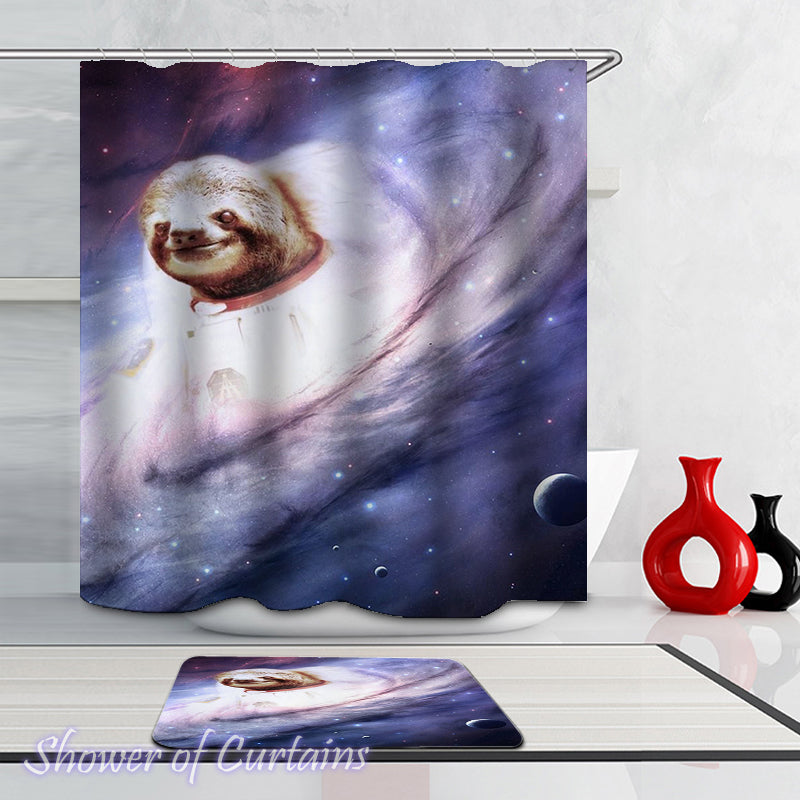 Singingin Shower Curtain Set with Bathroom Rugs and Mats Sloth