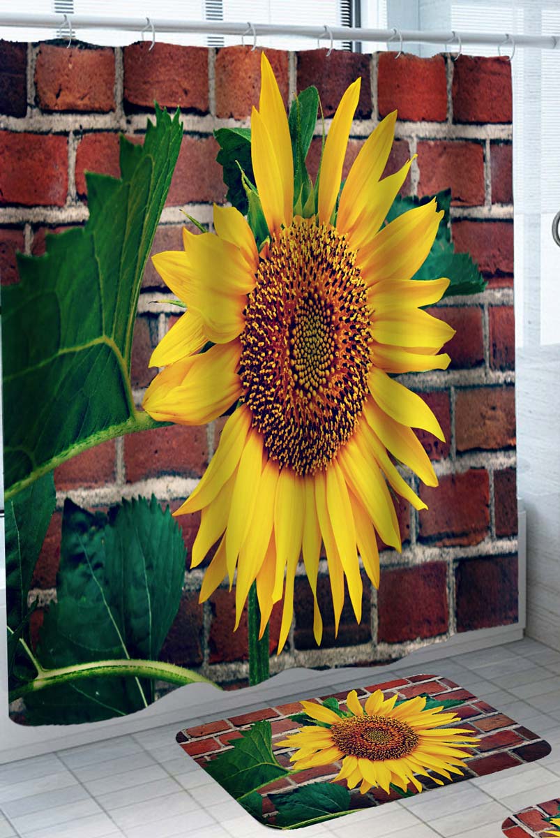 Shower curtains deals with sunflowers