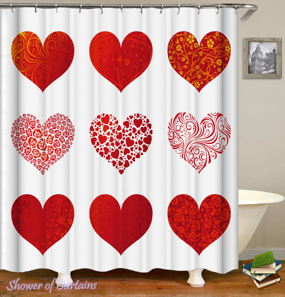 Shower Curtains The Nine Hearts – Shower Of Curtains