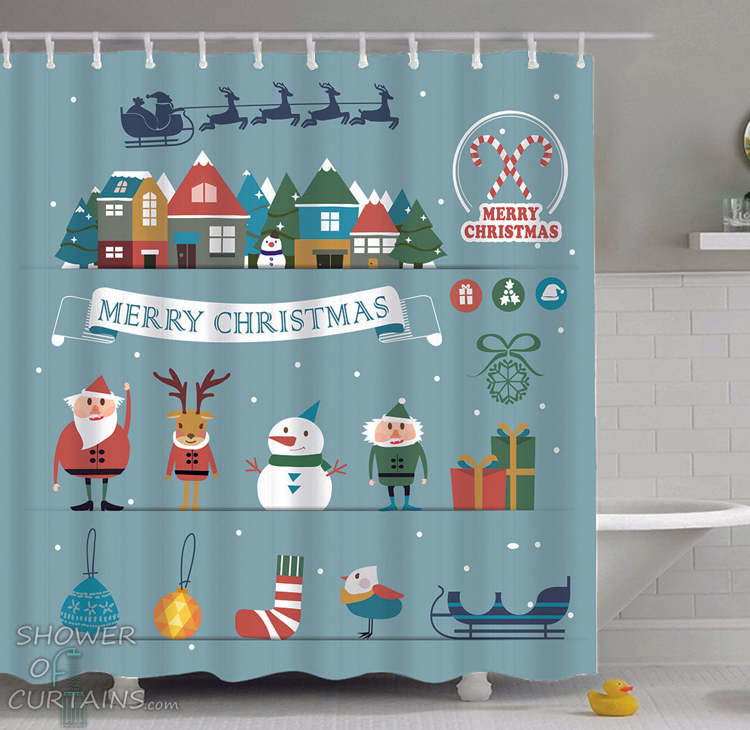 Christmas Shower Curtains Collection logo