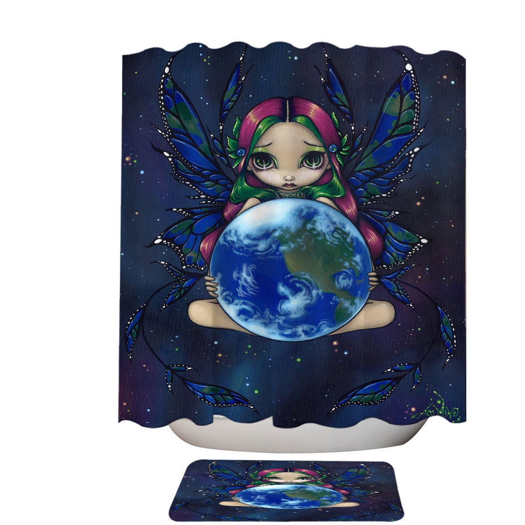 Best Shower Curtains with Earth Fairy a World In Good Hands