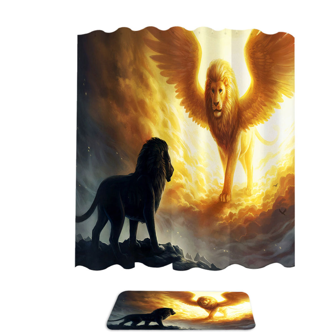 Cool Animal Shower Curtains Art Remember Lion Soul