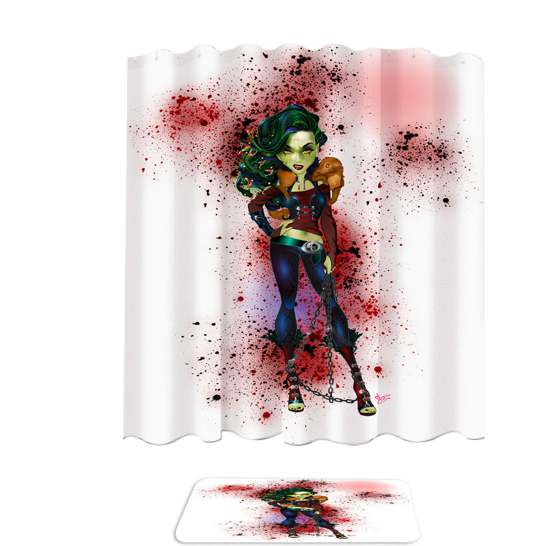 Cool Goth Tough Medusa Shower Curtains