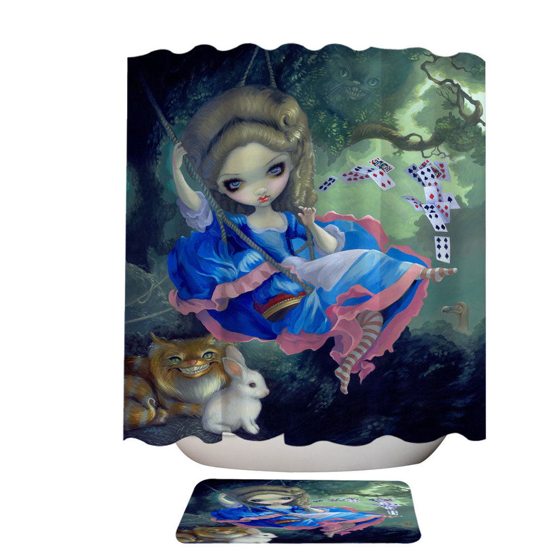 Cool Shower Curtains Fantasy Alice in Fragonard_s Swing