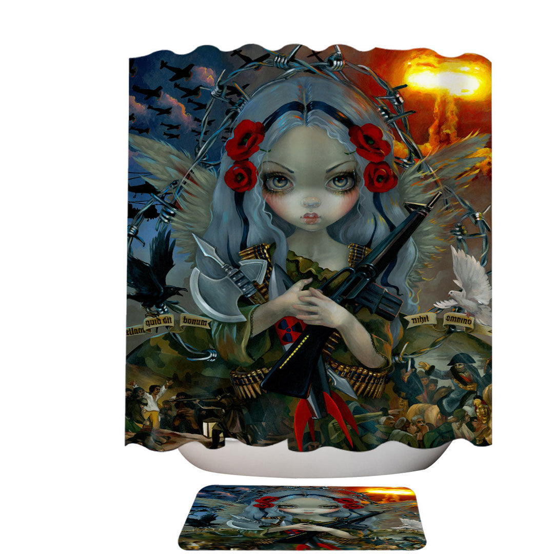 Cool Shower Curtains History Art Unseelie Court War Beautiful Angel Girl