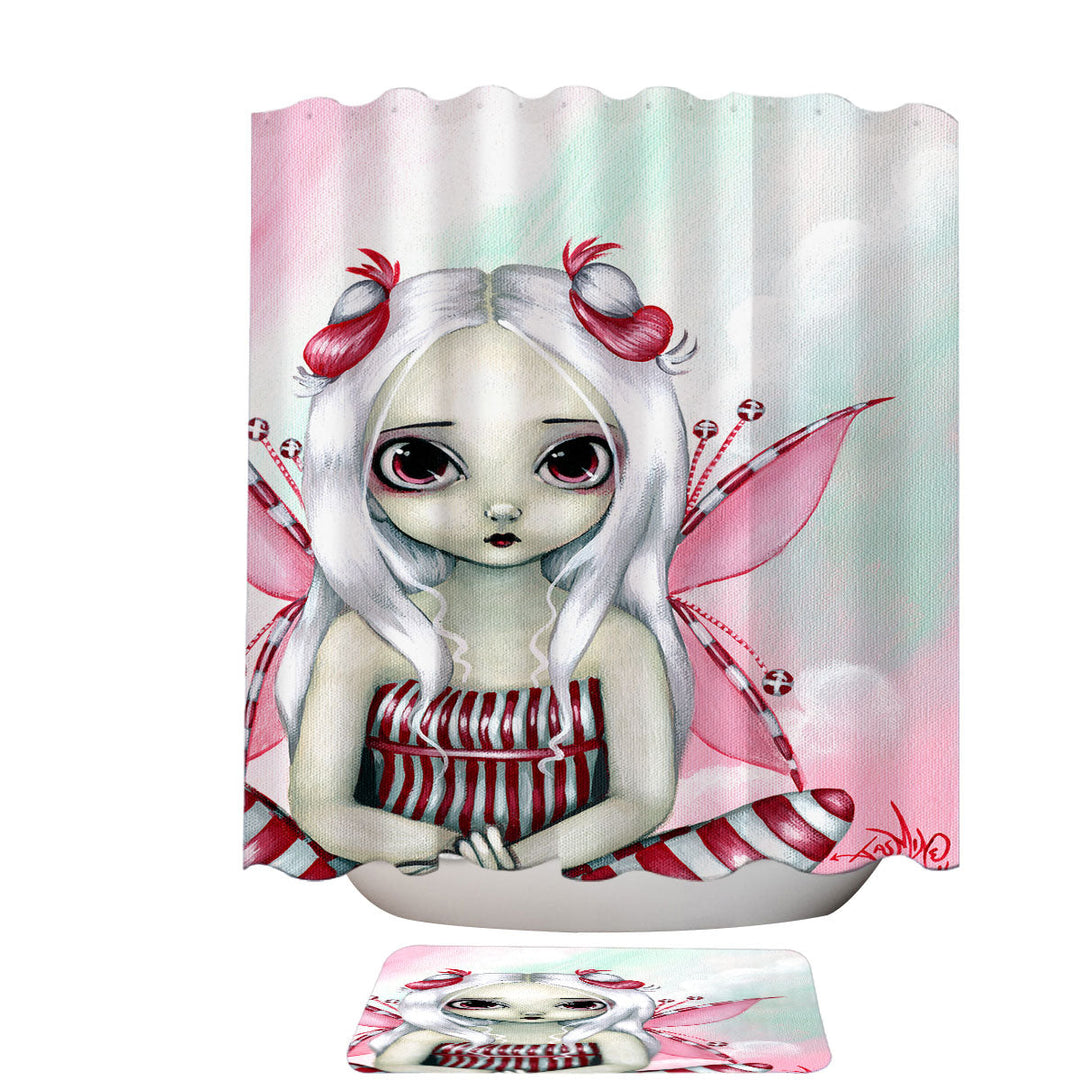 Cute Shower Curtains Pinkish Little Fairy the Peppermint Pretty