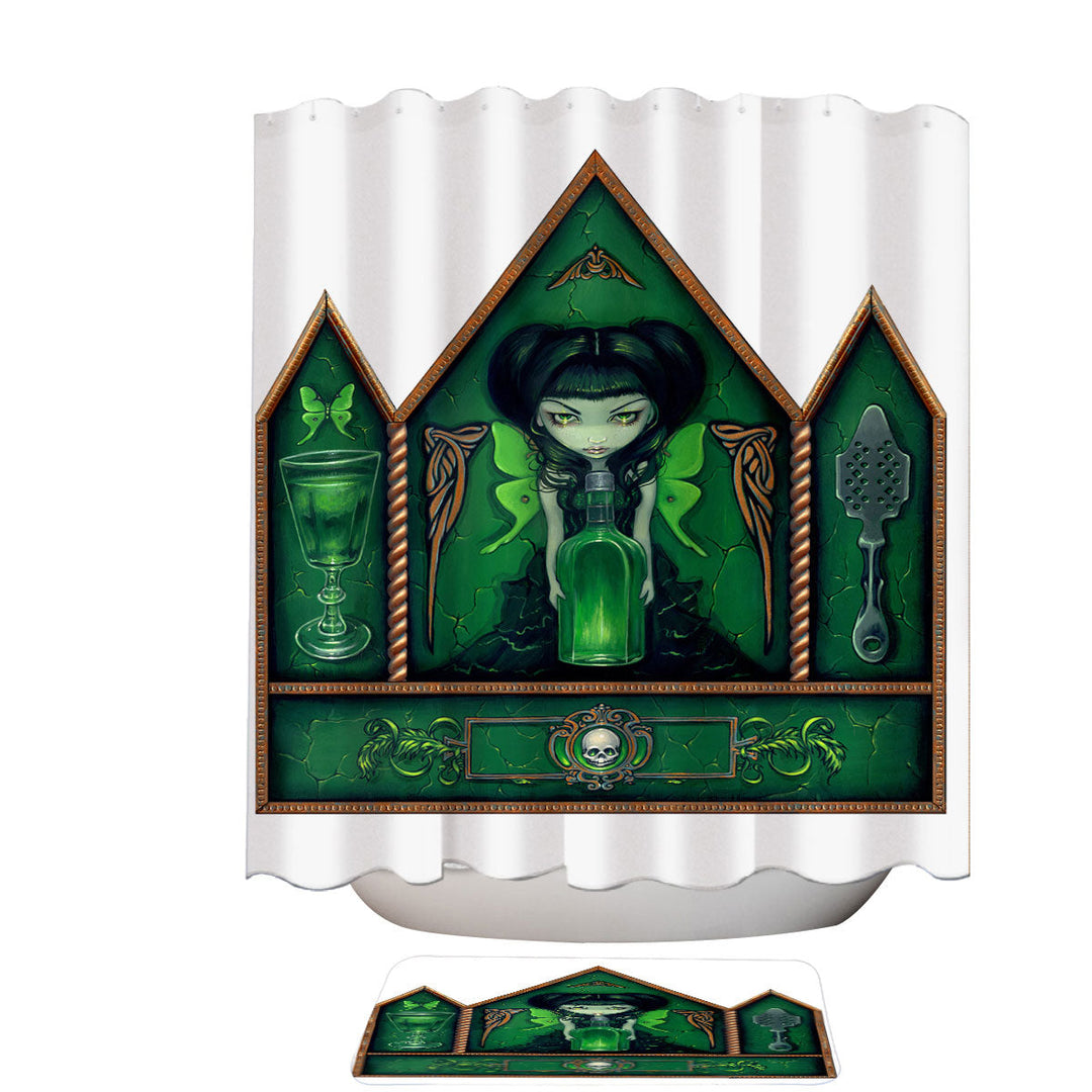 Dark Art Shower Curtains the Absinthe Fairy