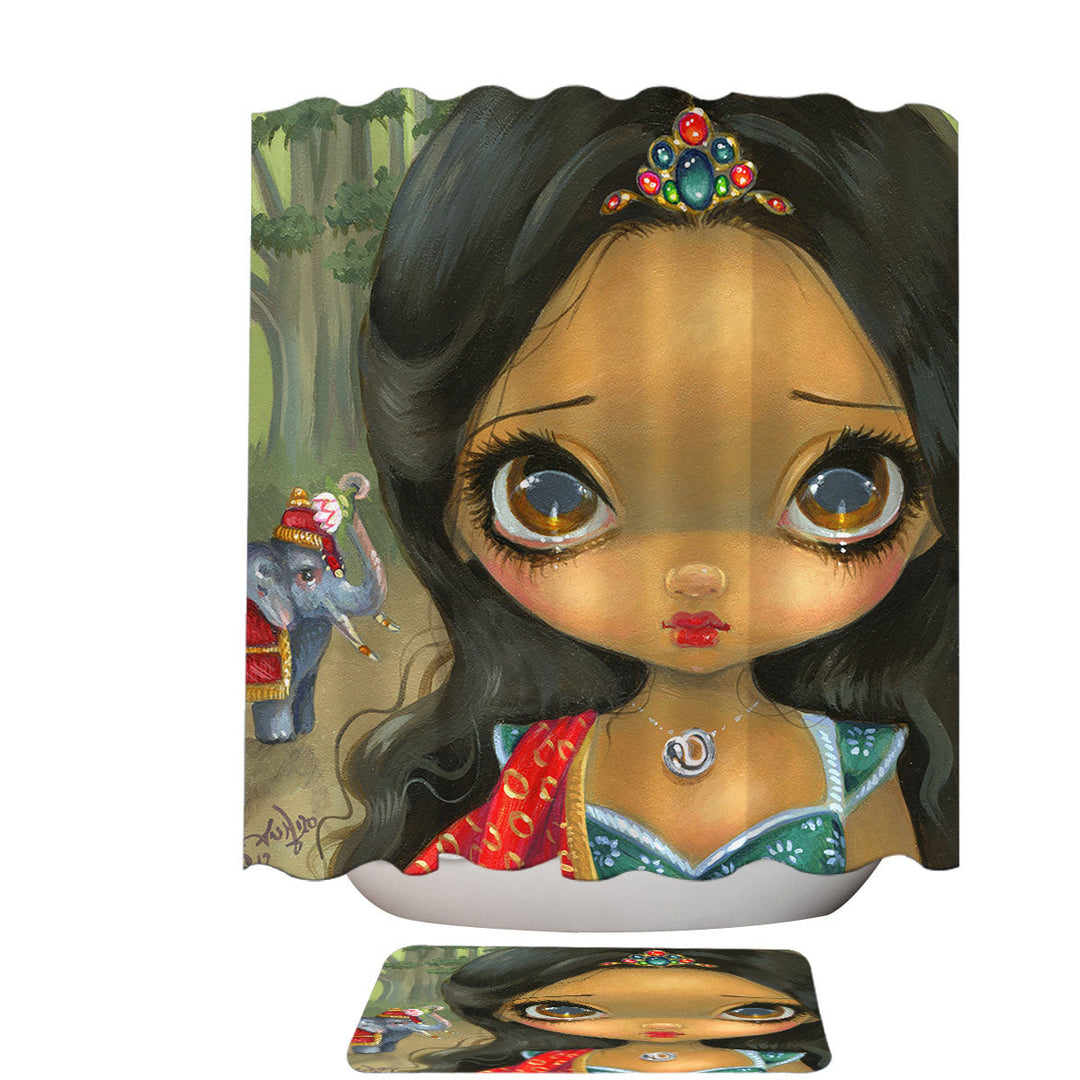 Faces of Faery _192 Indian Princess Shower Curtain