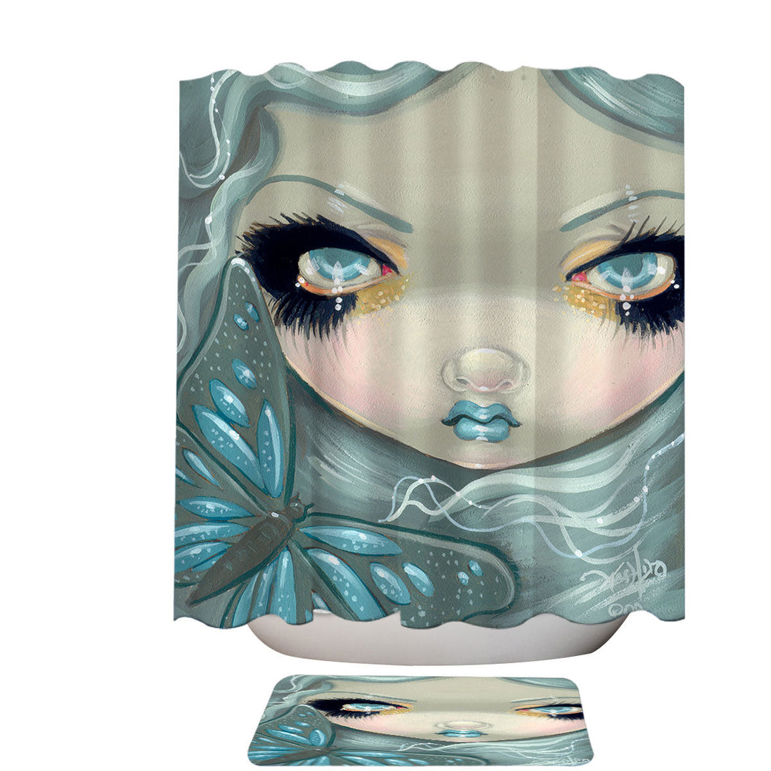 Faces of Faery _26 Ice Girl Trendy Shower Curtains