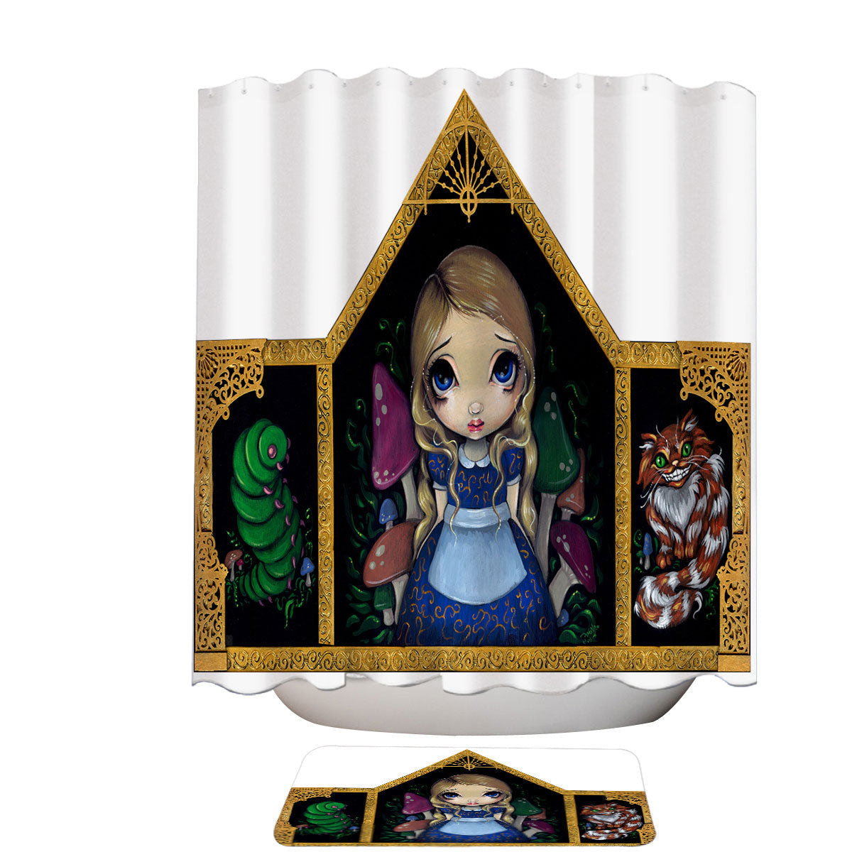 Alice in wonderland Down the authentic Rabbit hole Shower Curtain