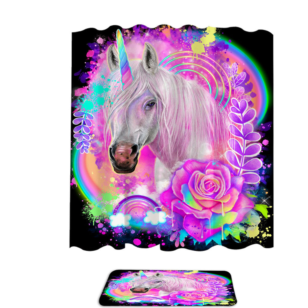 Fantasy Art Unicorn Shower Curtains