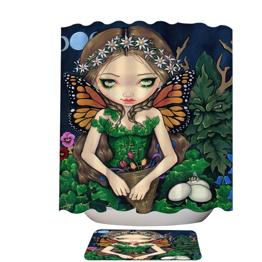 Fantasy Fairy World May Queen Spring and Summer Shower Curtain