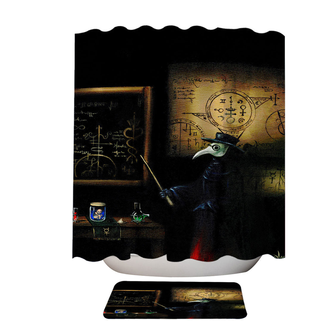 Scary Dark Art The Alchemists Plague Shower Curtain