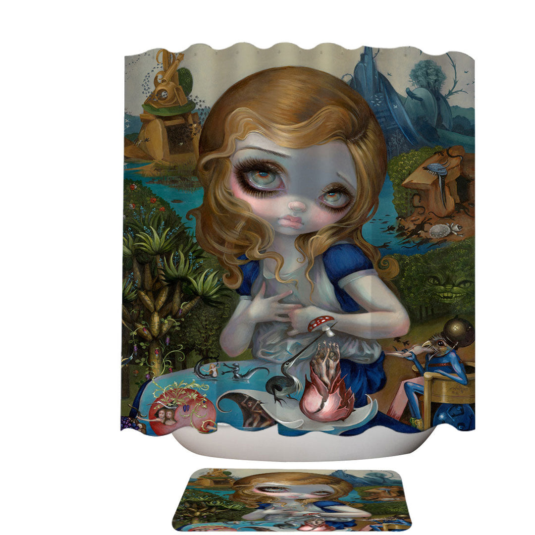 Shower Curtains of Alice in the Garden of Earthly Delights