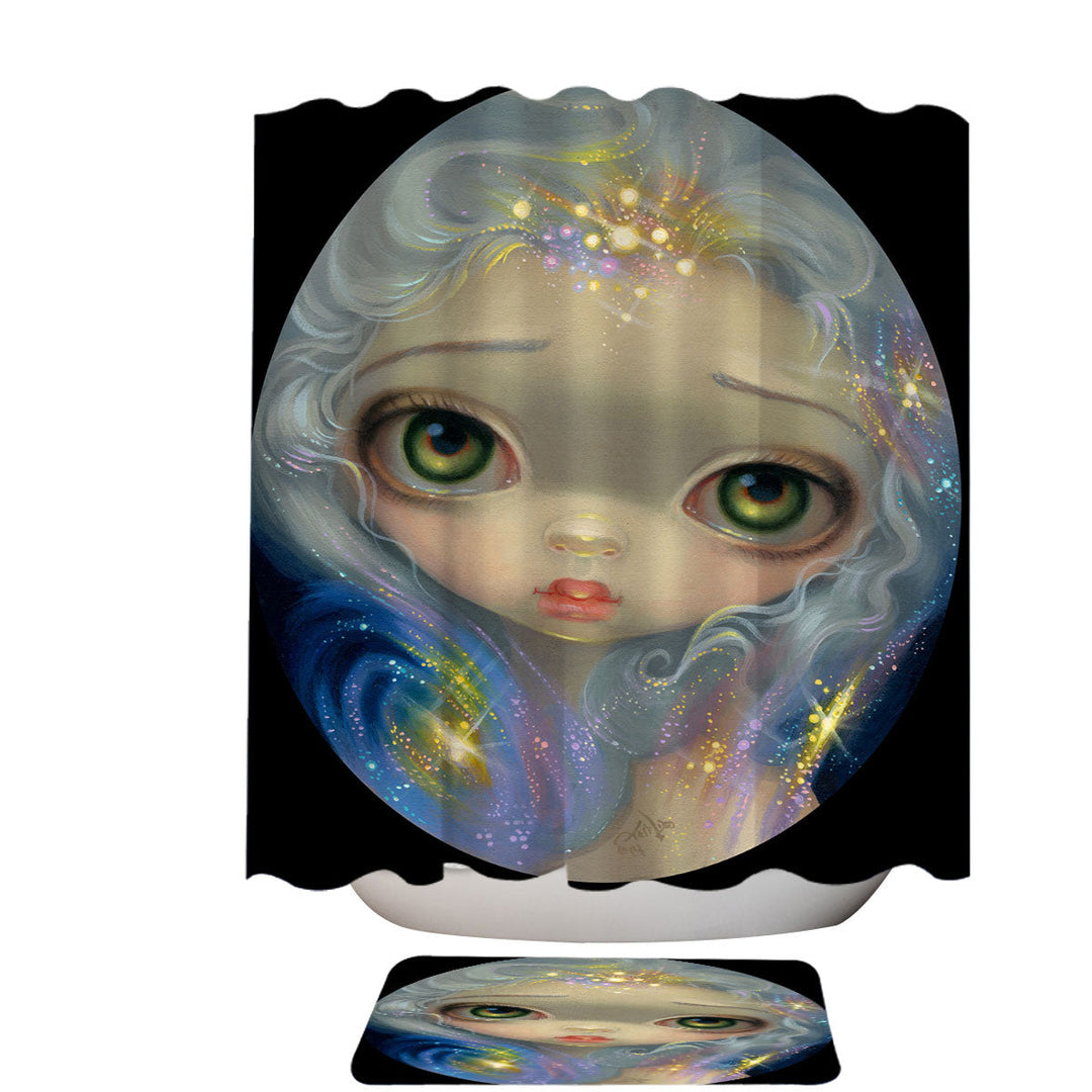 Stardust Angel a Sweet Angelic Girl Trendy Shower Curtains