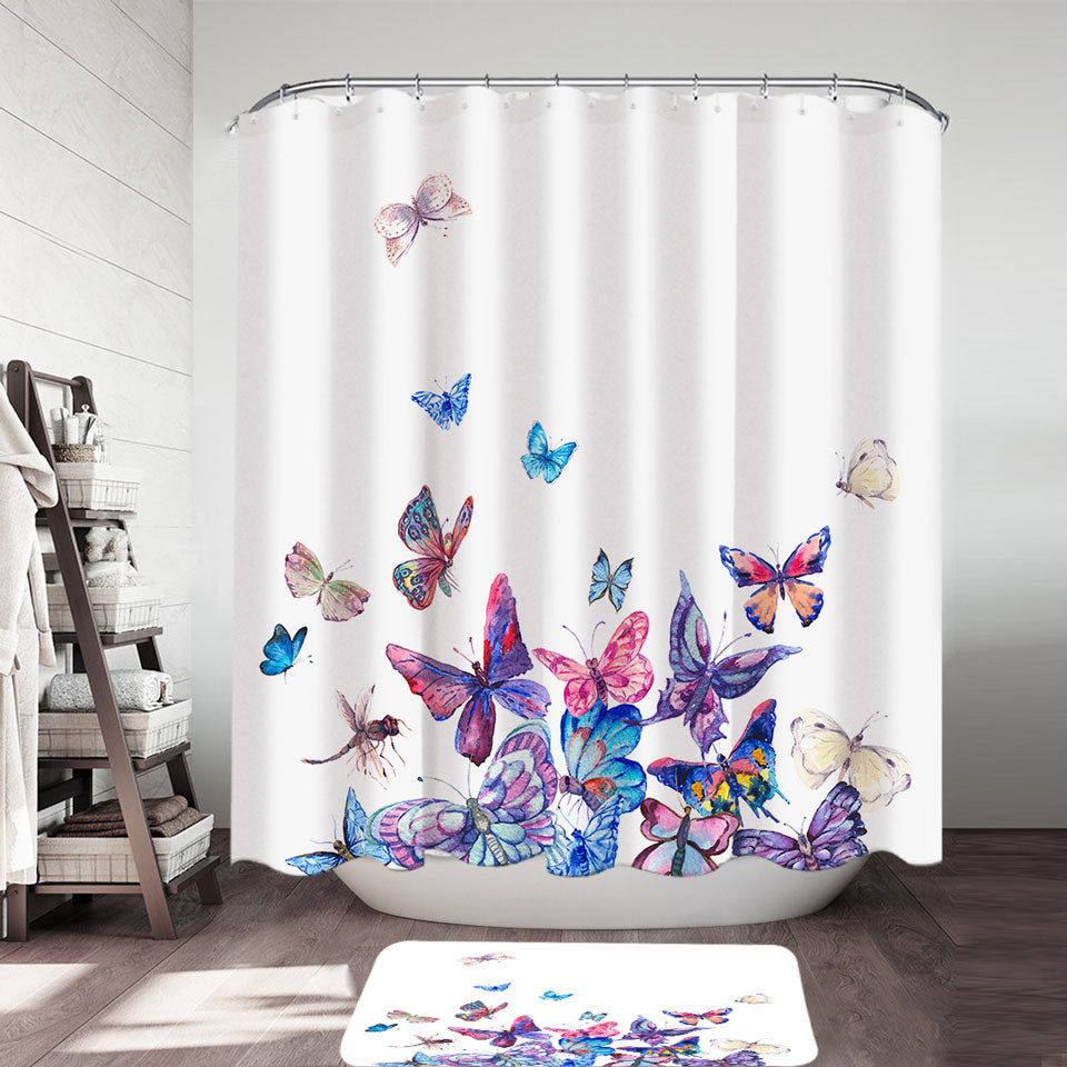 Butterflies Painting Shower Curtain – Shower of Curtains