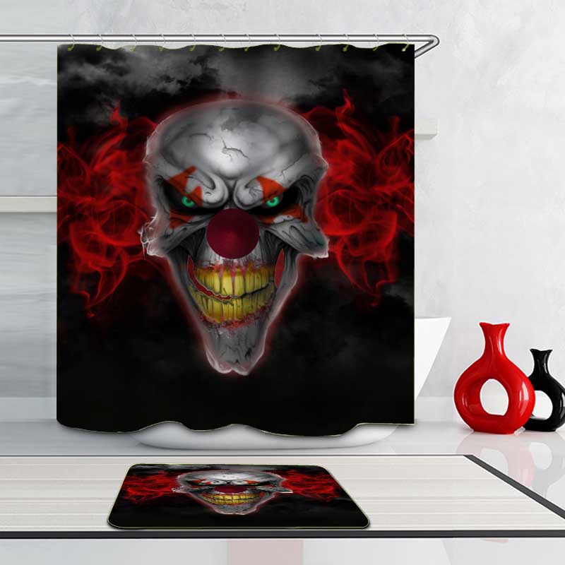 Cool Scary Psycho Clown Shower Curtain