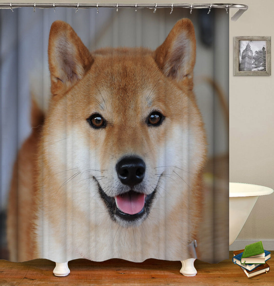 Cute Shiba Inu Shower Curtain