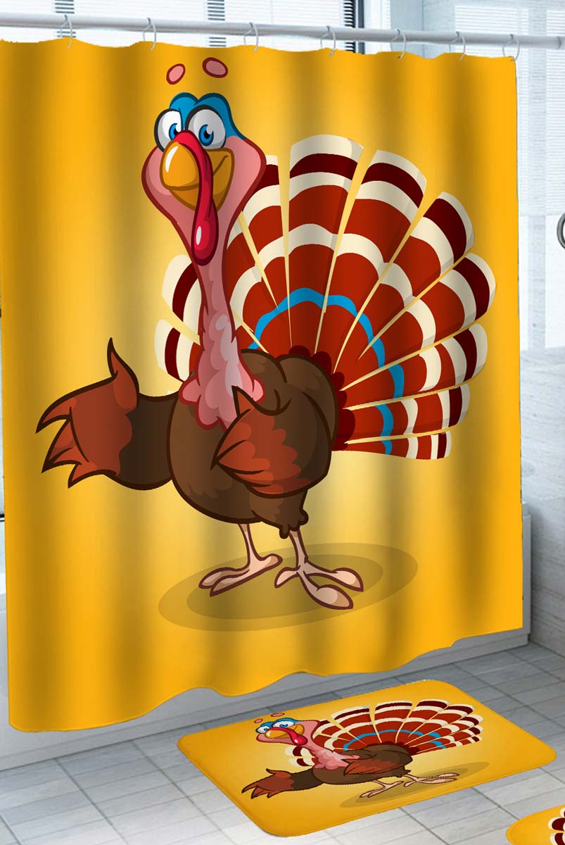 Cute Turkey for Kids Shower Curtain – Shower of Curtains