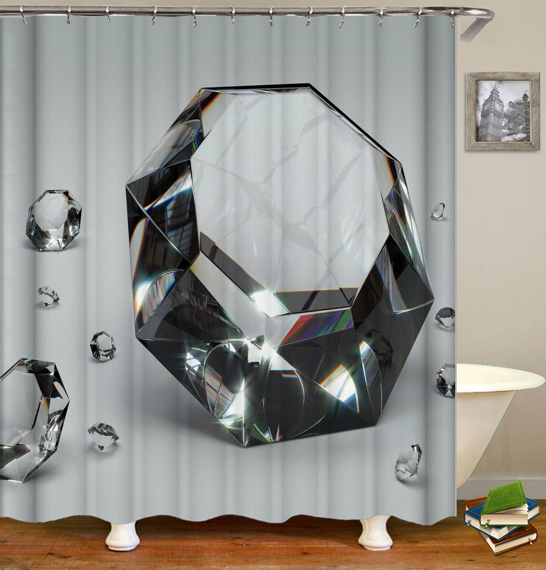 Diamonds Shower Curtain