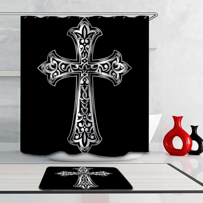 Gothic Cross Shower Curtain