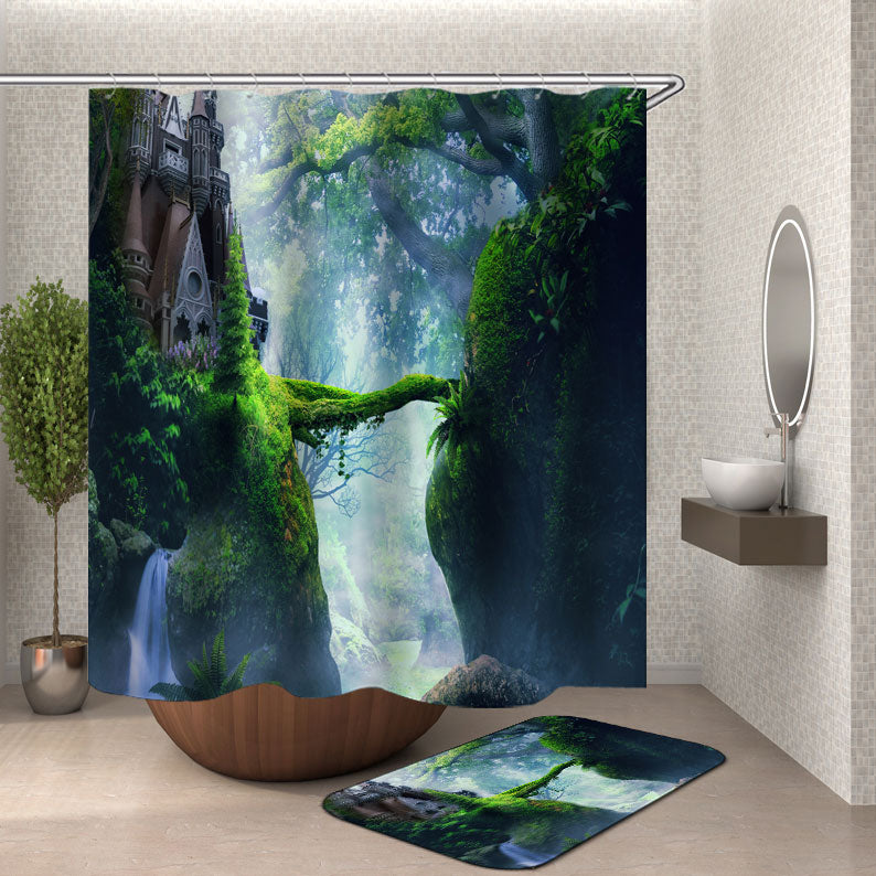 Jungle Old Castle Shower Curtain