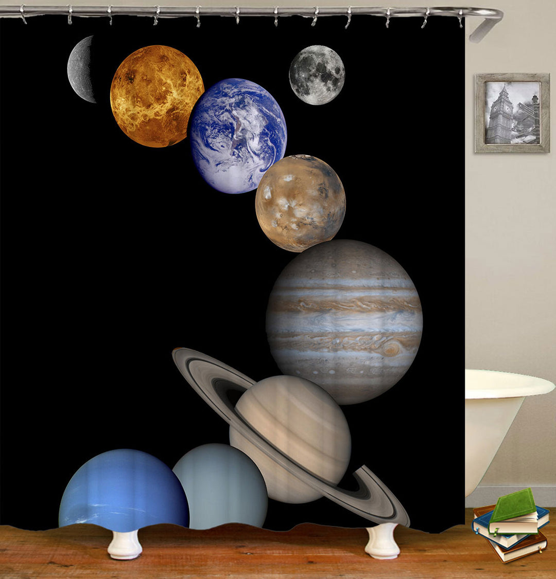 Our Solar System Planets Shower Curtain