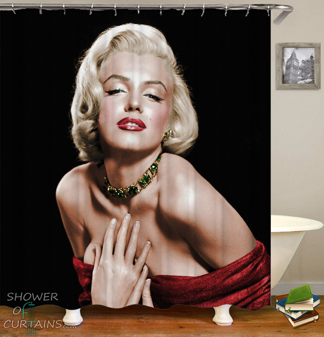 Shower Curtains Sensual Marilyn Monroe Shower Of Curtains 5214