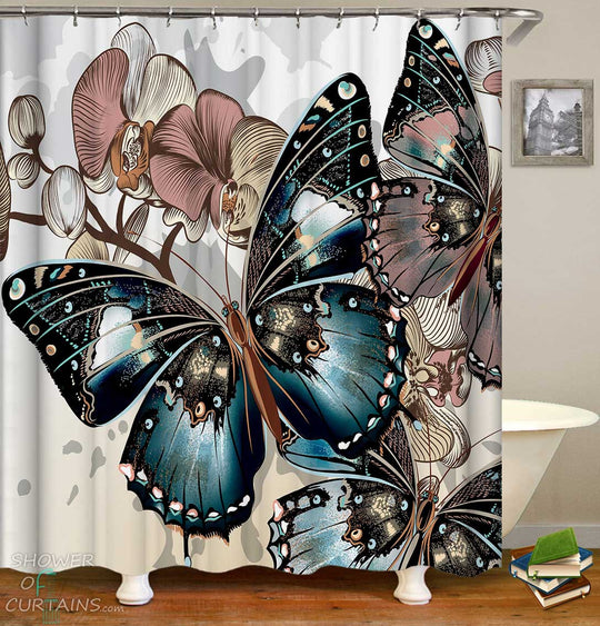 Butterfly Shower Curtain Collection | Shower of Curtains